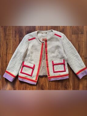 Tory Burch Cream Tweed Jacket
